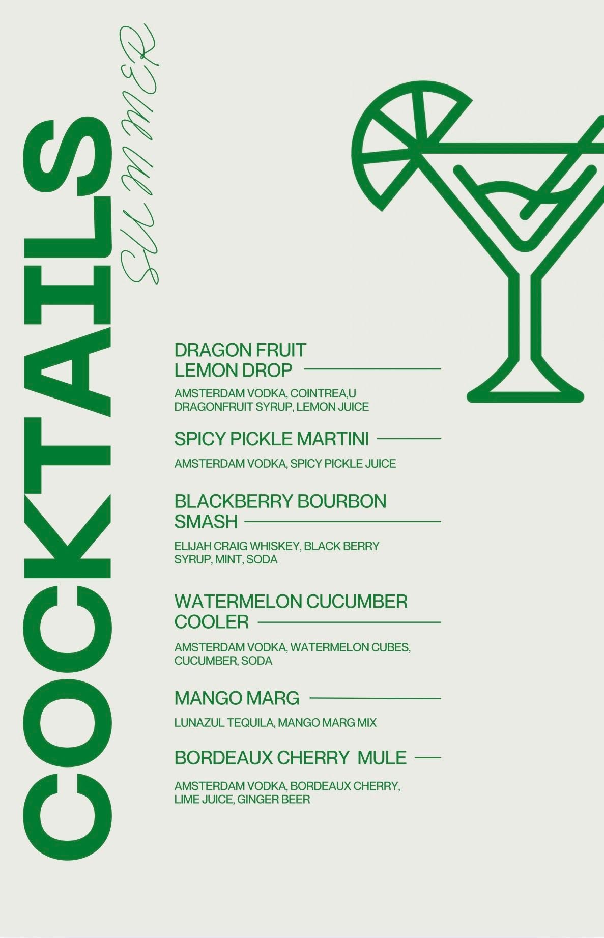 Summer cocktails